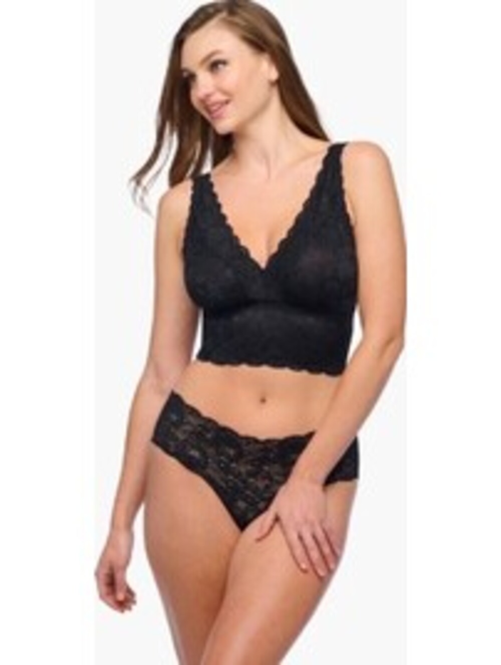 Cosabella Black Lace Bralette Crop Top Size M